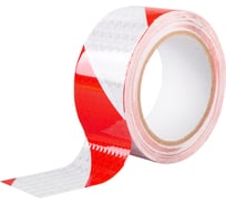 Самоклеящаяся светоотражающая лента REXANT 50 мм х 10 м, красно-белая 09-4331
