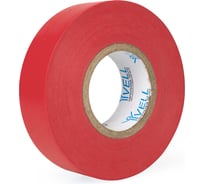Изолента ПВХ Vell красная, 19 мм х 20 м 1376519