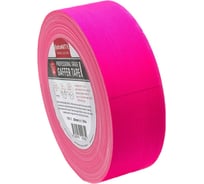 Клейкая лента DGTAPE ultraMATT - Гаффа тейп 50мм/50м - Розовый (светится в ультрафиолете) UMF50/50/P