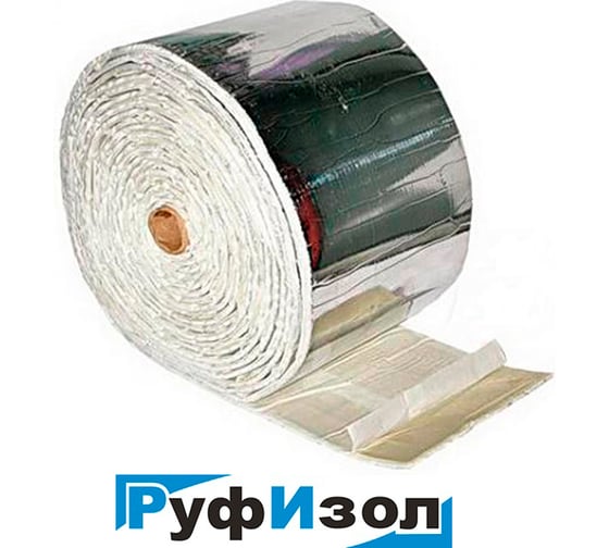 Лента бутиловая РуфИзол Мп, 1,5 мм х 50 мм (черная), 4штх20м. (80м.п.) БЛмп050*1,5ч_ВИ