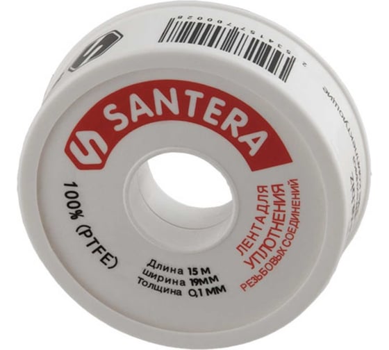 Фум лента SANTERA 19 мм, 0.1 мм, 15 м, ST2530