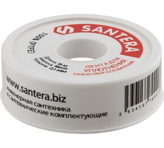Фум лента SANTERA 19 мм, 0.1 мм, 15 м, ST2530