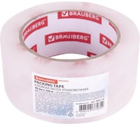 Клейкая лента упаковочная BRAUBERG 48 мм, 100 м, прозрачная, 45 мкм, ORIGINAL 440174
