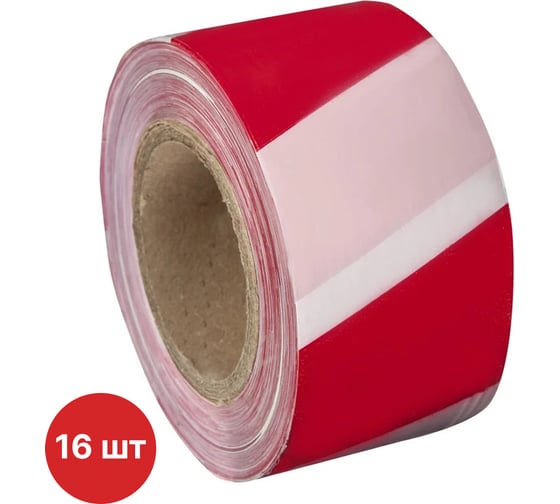 Лента сигнальная SAMGRUPP 50 мм./200 м. красно-белая (упаковка 16 шт) SR-069050200-16