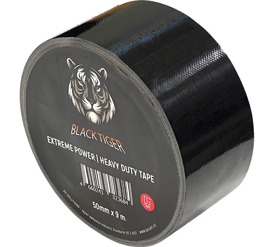 Клейкая лента DGTAPE TIGER BLACK Extreme Power - Гаффа тейп 50мм/23м - Черный EXT50/23/B