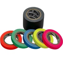 Клейкая лента DGTAPE TrueGaff - Гаффа тейп набор 5 шт. 10 мм/6 м и 1 шт. 50 мм/6 м - Micro gaffer set MGSET/B