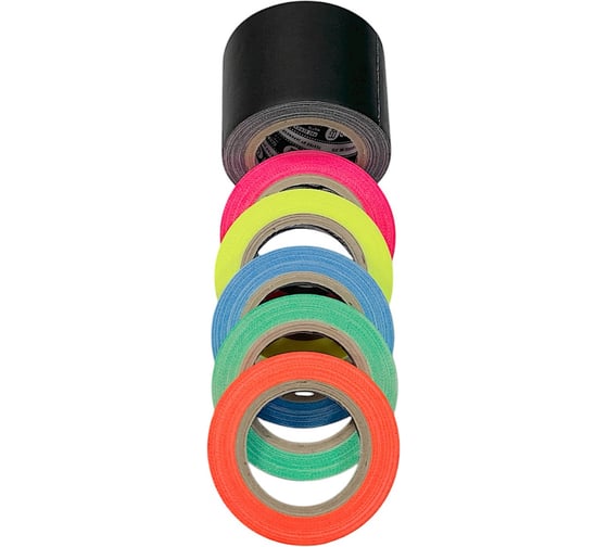 Клейкая лента DGTAPE TrueGaff - Гаффа тейп набор 5 шт. 10 мм/6 м и 1 шт. 50 мм/6 м - Micro gaffer set MGSET/B