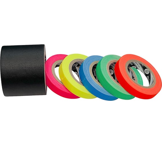 Клейкая лента DGTAPE TrueGaff - Гаффа тейп набор 5 шт. 10 мм/6 м и 1 шт. 50 мм/6 м - Micro gaffer set MGSET/B