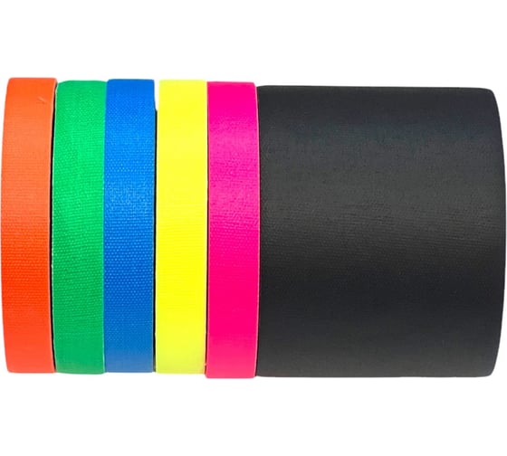Клейкая лента DGTAPE TrueGaff - Гаффа тейп набор 5 шт. 10 мм/6 м и 1 шт. 50 мм/6 м - Micro gaffer set MGSET/B