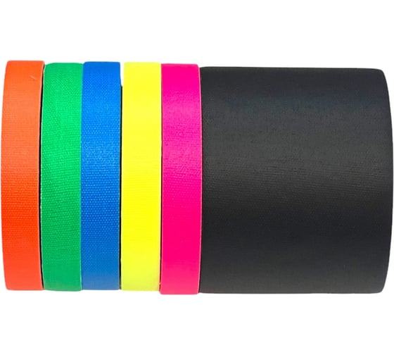 Клейкая лента DGTAPE TrueGaff - Гаффа тейп набор 5 шт. 10 мм/6 м и 1 шт. 50 мм/6 м - Micro gaffer set MGSET/B