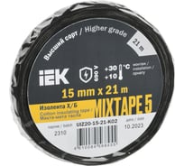 Изолента IEK MIXTAPE 5 Х/Б 15мм 21м UIZ20-15-21-K02