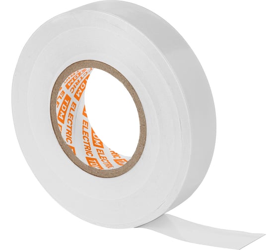 Изолента ПВХ TDM ELECTRIC 0,15x19 мм, Белая, 25 м, 10 шт. TDM SQ0526-0081