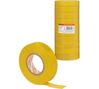 Изолента ПВХ TDM ELECTRIC 0,15x19 мм, Желтая, 25 м, 10 шт. TDM SQ0526-0082