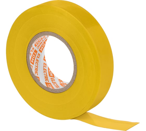 Изолента ПВХ TDM ELECTRIC 0,15x19 мм, Желтая, 25 м, 10 шт. TDM SQ0526-0082
