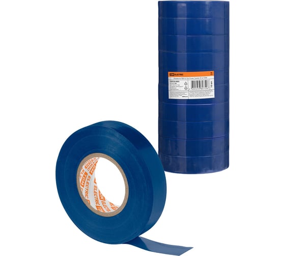 Изолента ПВХ TDM ELECTRIC 0,15x19 мм, Синяя 25 м TDM (10шт в упак) SQ0526-0085