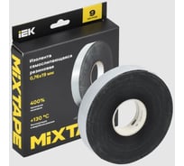 Изолента самослипающаяся резиновая с подложкой IEK MIXTAPE PRO 0,76x19 мм, 9 м MT7-IZ32-C076-19-09