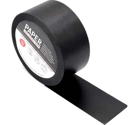 Клейкая лента бумажная DGTAPE Masking Tape Professional черная 50мм х 23м MTP5023B