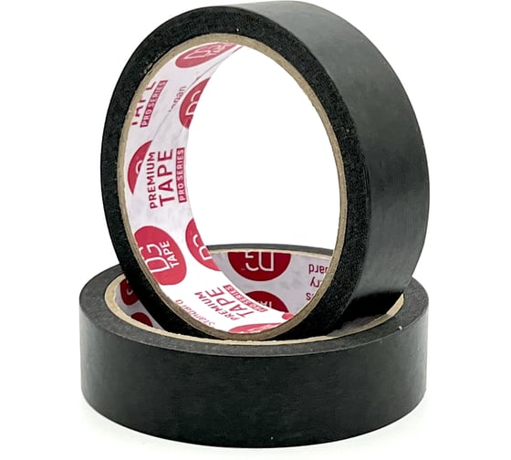 Клейкая лента бумажная DGTAPE Masking Tape Professional черная 25мм х 23м MTP2523B