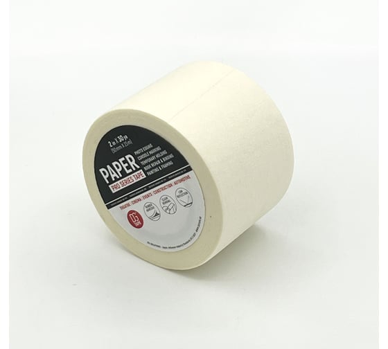 Клейкая лента бумажная крепированная DGTAPE Masking Tape Regular белая 50мм х 23м MTR5023W 1