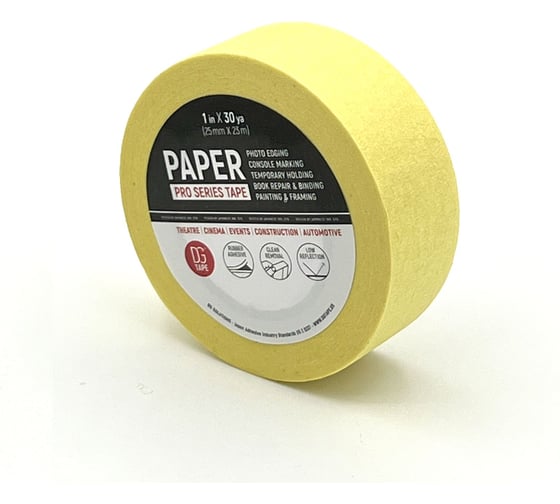 Клейкая лента бумажная крепированная DGTAPE Masking Tape Regular желтая 25мм х 23м MTR2523Y