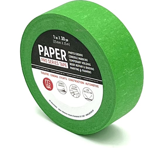 Клейкая лента бумажная крепированная DGTAPE Masking Tape Regular зеленая 25мм х 23м MTR2523G 1