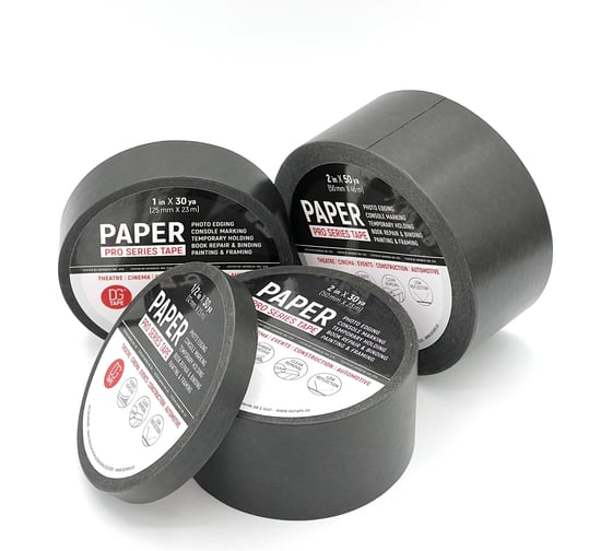 Клейкая лента бумажная DGTAPE Masking Tape Professional черная 50мм х 46м MTP5046B
