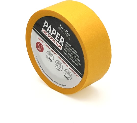 Клейкая лента бумажная DGTAPE Masking Tape Professional оранжевая 12мм х 23м MTP1223O 1