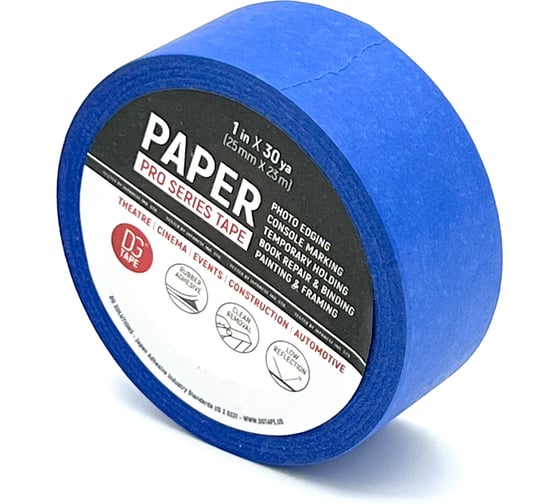 Клейкая лента бумажная DGTAPE Masking Tape Professional синяя 25мм х 23м MTP2523BL 1
