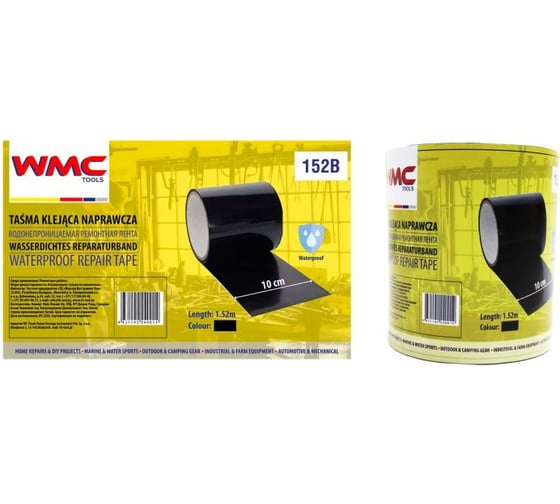 Водонепроницаемая ремонтная лента WMC TOOLS ПВХ 10 см х 1.52 м 152B