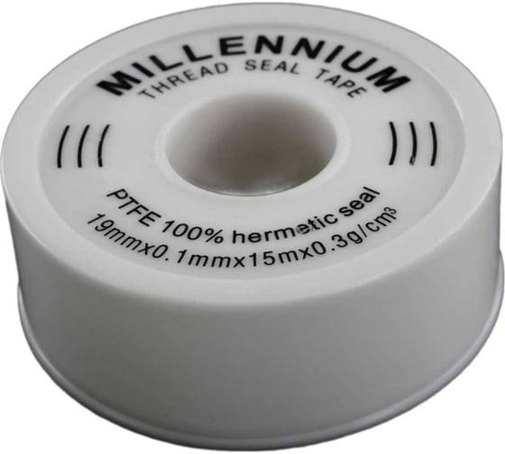 Фум лента Millennium большая белая (19мм-0,10мм-15м) FLВW1501
