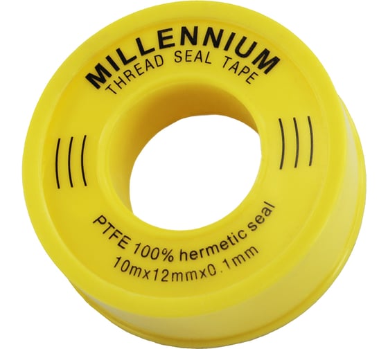 Фум лента Millennium маленькая жёлтая (12мм-0,10мм-10м) FLMY1001