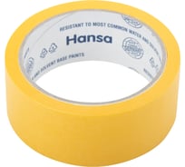 Малярная лента HANSA из японской бумаги Washi для точных краев, желтая, 38 мм x 25 м 701038