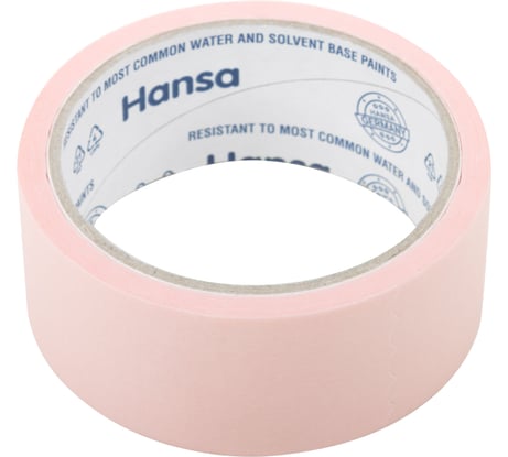 Малярная лента HANSA из японской бумаги Washi для деликатных поверхностей, розовая, 38 мм 25 м 702538