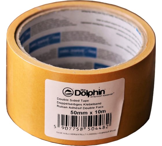 Двухсторонняя клейкая лента Blue Dolphin Double-sided 50мм х 10м 04-3-02-EN