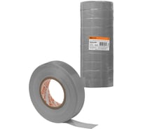 Изолента ПВХ профессиональная TDM ELECTRIC 0,18x19 мм, 10 штук, серая, 20 м SQ0526-0068