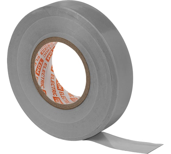 Изолента ПВХ TDM ELECTRIC 0,13x15 мм, 10 штук, серая, 20 м SQ0526-0018