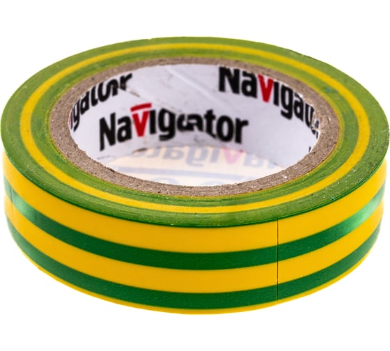 Изолента Navigator NIT-B15-10/YG желто-зеленая 71234 1