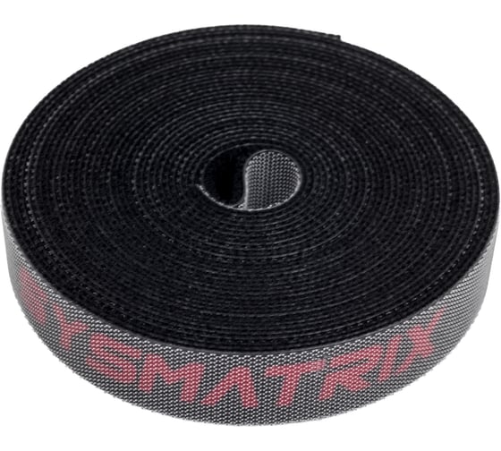 Лента-липучка SYSMATRIX 16 мм черная 5 метров ROL 169BK 1