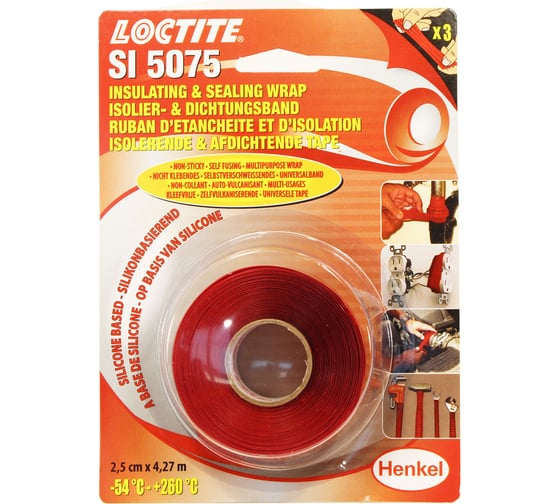 Лента силиконовая универсальная LOCTITE SI 5075 для ремонтных работ 4,27 м 1684617
