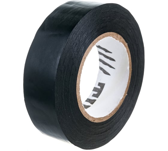 Изолента TUNDRA ПВХ, 19 мм х 20 м, 130 мкм, черная 1312222