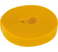 Многоразовая лента-липучка REXANT 5 м х 20 мм, желтая 07-7522
