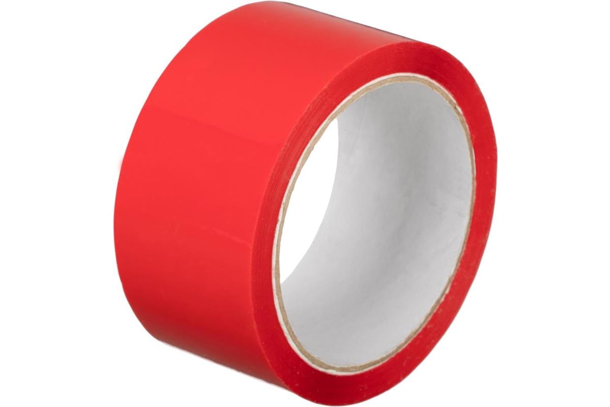 Упаковочная клейкая лента ООО Комус 48 мм х 55 м х 43 мкм, красная ...