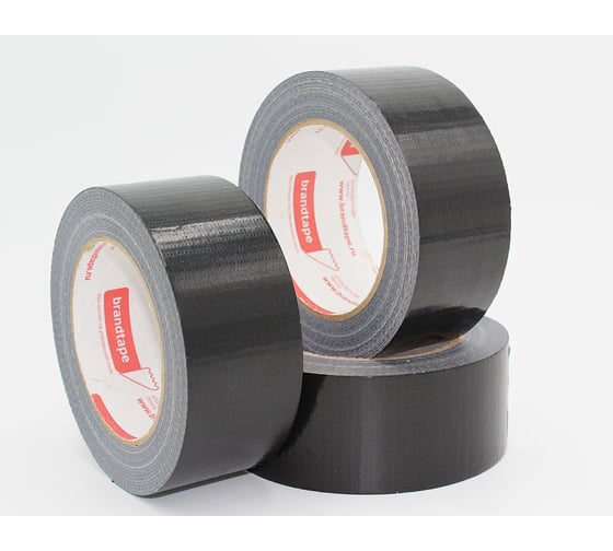 Армированная клейкая лента Brandtape черная 48мм х 50м (упаковка 2 шт.) 4631177460951 1
