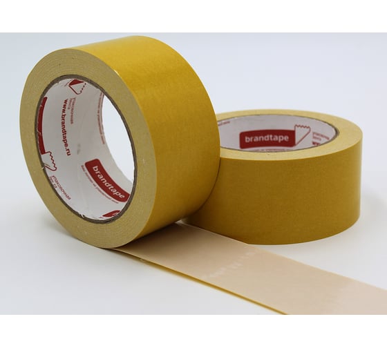 Двухсторонняя клейкая лента Brandtape полипропилен 48мм х 25м (упаковка 2 шт.) 4631177460999