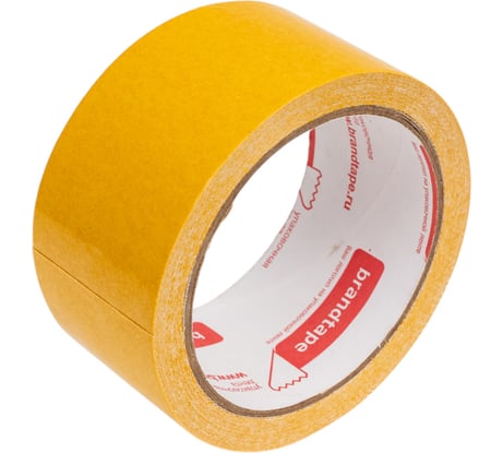 Двухсторонняя клейкая лента Brandtape ткань 48мм х 10м (упаковка 2 шт.) 4631177461033