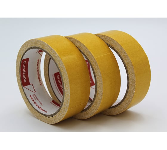 Двухсторонняя клейкая лента Brandtape ткань 30мм х 10м (упаковка 3 шт.) 4631177461002