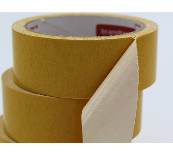 Двухсторонняя клейкая лента Brandtape ткань 36мм х 10м (упаковка 3 шт.) 4631177461019