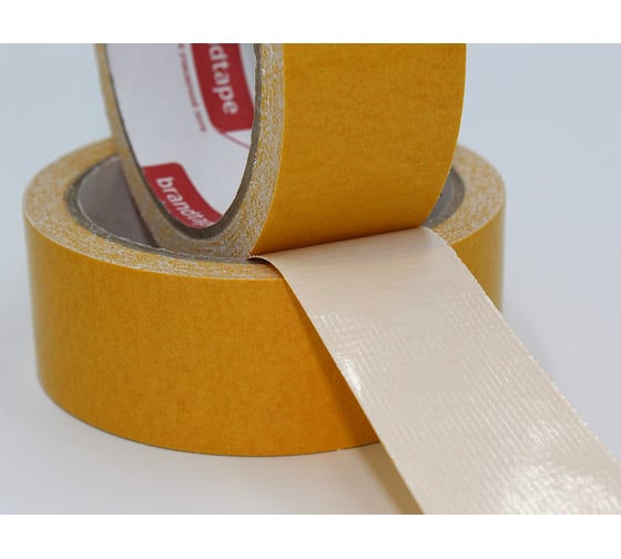 Двухсторонняя клейкая лента Brandtape ткань 36мм х 10м (упаковка 3 шт.) 4631177461019