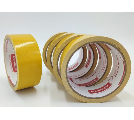 Двухсторонняя клейкая лента Brandtape полипропилен 36мм х 10м (упаковка 4 шт.) 4631177460975