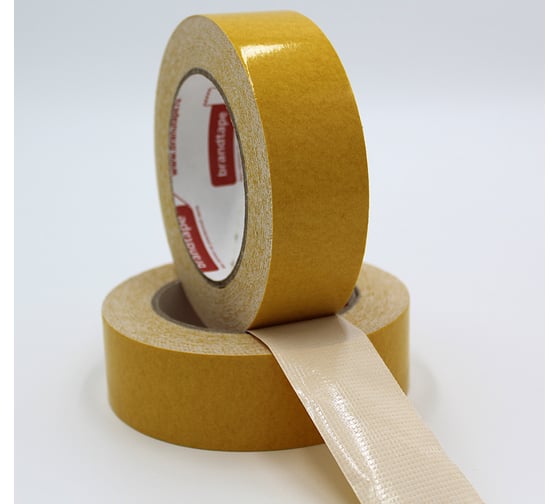 Двухсторонняя клейкая лента Brandtape ткань 36мм х 25м (упаковка 1 шт.) 4631177461026